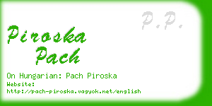 piroska pach business card